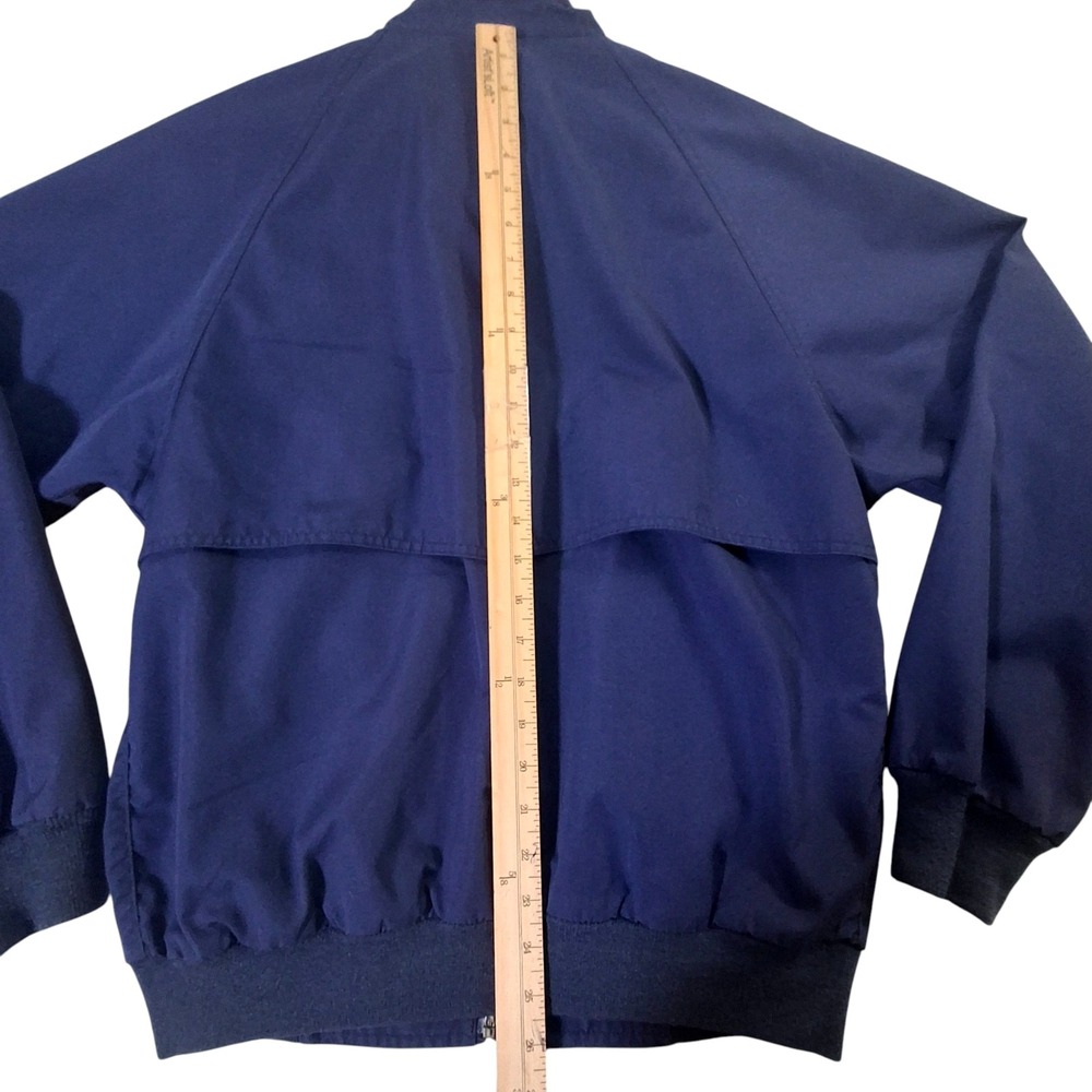 VTG Eddie Bauer Bi-Swing Jacket Men's Small Blue Bomber Lined 90s Geometric - Picture 10 of 10